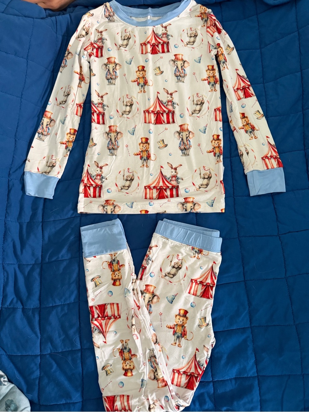 Love, Eloise Circus Animals Long Sleeve Pants PJ Set 3T GUC